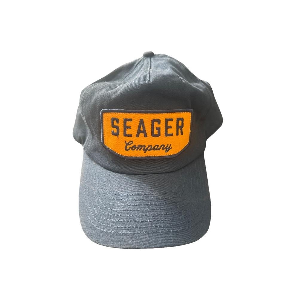 Seager Wilson Hat Cap Blue Navy Logo Patch Western Trucker Back Snap Back